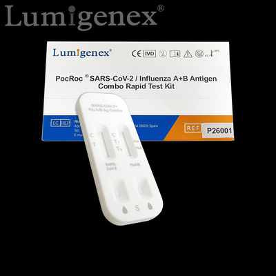 COVID19 Influenza A B Rapid Test Kit Κολλοειδές χρυσό Ρινικό μάκτρο CE ISO