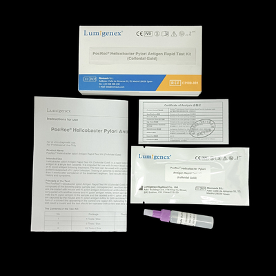 Γρήγορη δοκιμή Helicobacter Pylori Lumigenex από το κολλοειδές χρυσό CE πιστοποιημένο