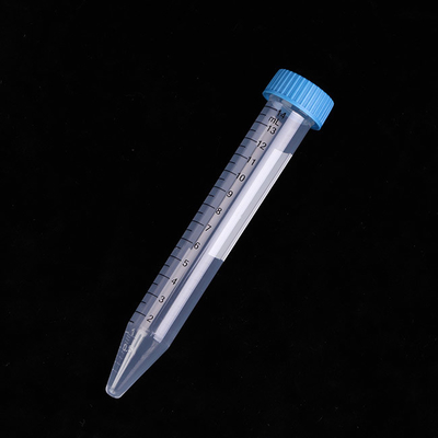 Διαφανείς κωνικοί σωλήνες φυγοκέντρησης 15 ml από πολυπροπυλένιο Ιατρικής ποιότητας