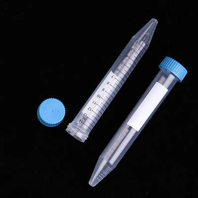 Διαφανείς κωνικοί σωλήνες φυγοκέντρησης 15 ml από πολυπροπυλένιο Ιατρικής ποιότητας