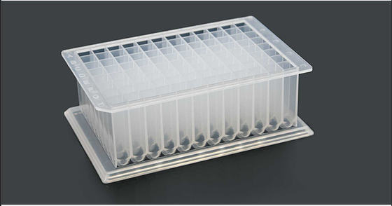 U Bottom PCR Consumables 2,2ml 96 Deep Well Plate With Skirt Edge